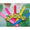 Yxl-870 Unisex Children Kids Cute Cartoon Tiger Slap Snap Bendable Rubber Quartz Wrist Watch